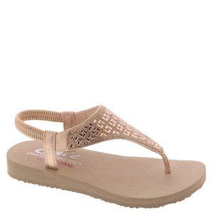 skechers meditation rock crown sandals rose gold